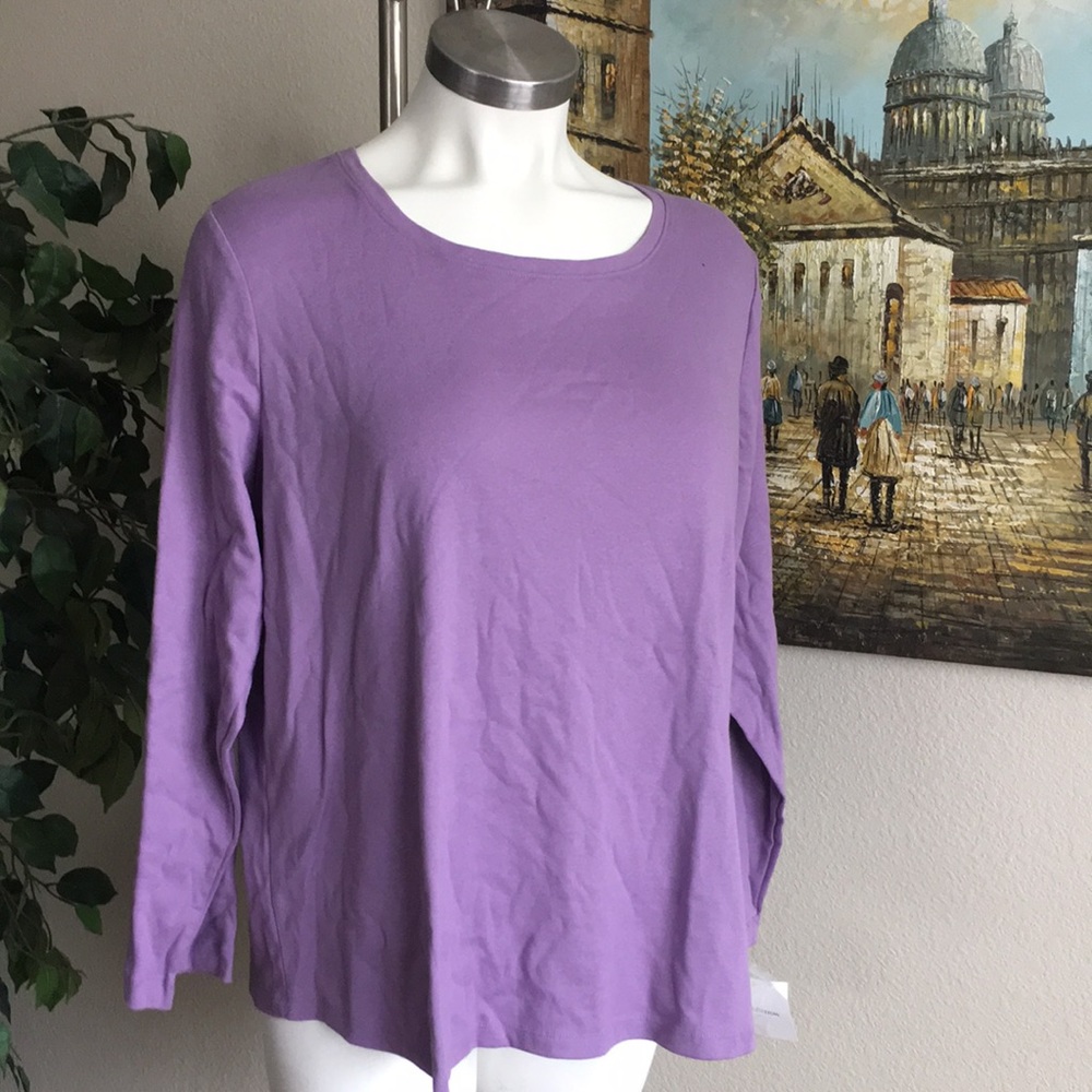 📍FINAL DROP croft & barrow rolled sleeved tee $26